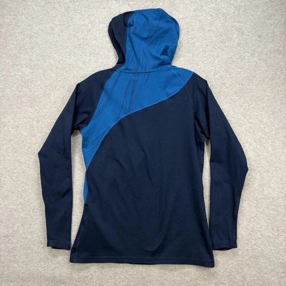 Mountain Hardwear Hoodie Womens Small Blue Lightweight Long Sleeve Shirt Running - Picture 4 of 8